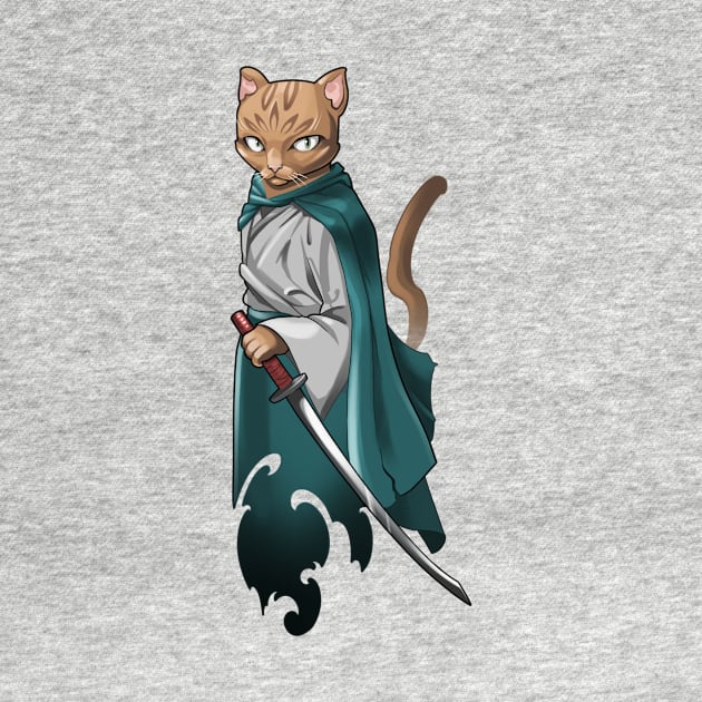 Samurai cat by Vika_lampa_13